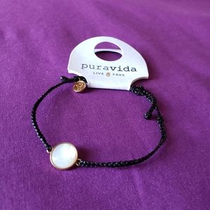 Pura Vida adjustable black bracelet
